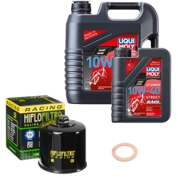 Wartungsset Ölwechsel, LIQUI MOLY Motorbike Öl 4Takt vollsytnth.