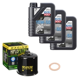 Wartungsset Ölwechsel, LIQUI MOLY Motorbike Öl 4Takt teilsytnth.