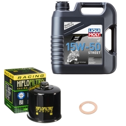 Wartungsset Ölwechsel, LIQUI MOLY Motorbike Öl 4Takt teilsytnth.