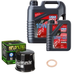 Wartungsset Ölwechsel, LIQUI MOLY Motorbike Öl 4Takt vollsytnth.