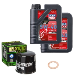 Wartungsset Ölwechsel, LIQUI MOLY Motorbike Öl 4Takt vollsytnth.