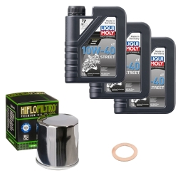 Wartungsset Ölwechsel, LIQUI MOLY Motorbike Öl 4Takt teilsytnth.