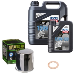 Wartungsset Ölwechsel, LIQUI MOLY Motorbike Öl 4Takt teilsytnth.
