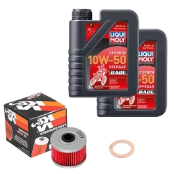 Wartungsset Ölwechsel, LIQUI MOLY Motorbike Öl 4Takt vollsytnth.
