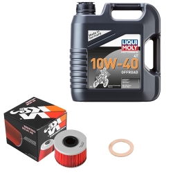 Wartungsset Ölwechsel, LIQUI MOLY Motorbike Öl 4Takt teilsytnth.