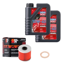 Wartungsset Ölwechsel, LIQUI MOLY Motorbike Öl 4Takt vollsytnth.