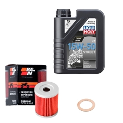 Wartungsset Ölwechsel, LIQUI MOLY Motorbike Öl 4Takt teilsytnth.