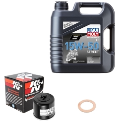 Wartungsset Ölwechsel, LIQUI MOLY Motorbike Öl 4Takt teilsytnth.