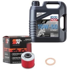 Wartungsset Ölwechsel, LIQUI MOLY Motorbike Öl 4Takt teilsytnth.