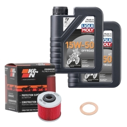 Wartungsset Ölwechsel, LIQUI MOLY Motorbike Öl 4Takt teilsytnth.