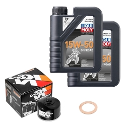 Wartungsset Ölwechsel, LIQUI MOLY Motorbike Öl 4Takt teilsytnth.