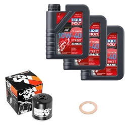 Wartungsset Ölwechsel, LIQUI MOLY Motorbike Öl 4Takt vollsytnth.