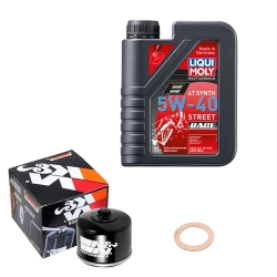 Wartungsset Ölwechsel, LIQUI MOLY Motorbike Öl 4Takt vollsytnth.