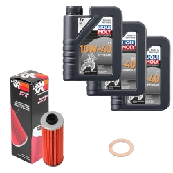 Wartungsset Ölwechsel, LIQUI MOLY Motorbike Öl 4Takt teilsytnth.