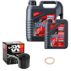 Wartungsset Ölwechsel, LIQUI MOLY Motorbike Öl 4Takt vollsytnth.