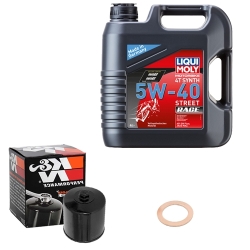 Wartungsset Ölwechsel, LIQUI MOLY Motorbike Öl 4Takt vollsytnth.