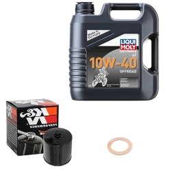 Wartungsset Ölwechsel, LIQUI MOLY Motorbike Öl 4Takt teilsytnth.