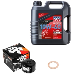 Wartungsset Ölwechsel, LIQUI MOLY Motorbike Öl 4Takt vollsytnth.