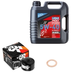 Wartungsset Ölwechsel, LIQUI MOLY Motorbike Öl 4Takt vollsytnth.