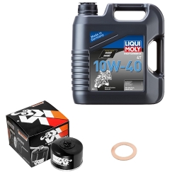 Wartungsset Ölwechsel, LIQUI MOLY Motorbike Öl 4Takt mineralisch
