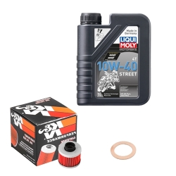 Wartungsset Ölwechsel, LIQUI MOLY Motorbike Öl 4Takt teilsytnth.