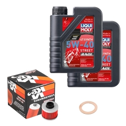 Wartungsset Ölwechsel, LIQUI MOLY Motorbike Öl 4Takt vollsytnth.