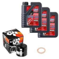 Wartungsset Ölwechsel, LIQUI MOLY Motorbike Öl 4Takt vollsytnth.