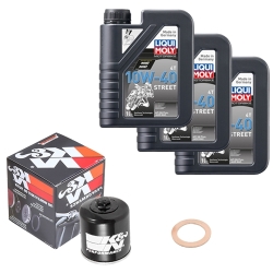 Wartungsset Ölwechsel, LIQUI MOLY Motorbike Öl 4Takt teilsytnth.