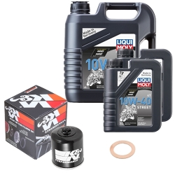 Wartungsset Ölwechsel, LIQUI MOLY Motorbike Öl 4Takt teilsytnth.