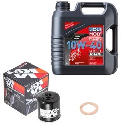 Wartungsset Ölwechsel, LIQUI MOLY Motorbike Öl 4Takt vollsytnth.