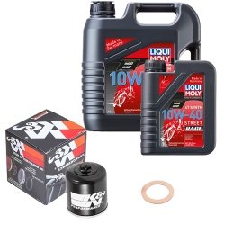 Wartungsset Ölwechsel, LIQUI MOLY Motorbike Öl 4Takt vollsytnth.