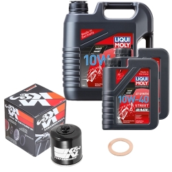 Wartungsset Ölwechsel, LIQUI MOLY Motorbike Öl 4Takt vollsytnth.