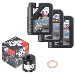 Wartungsset Ölwechsel, LIQUI MOLY Motorbike Öl 4Takt teilsytnth.