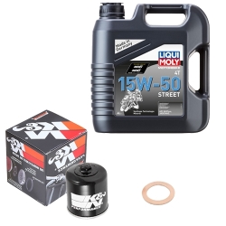Wartungsset Ölwechsel, LIQUI MOLY Motorbike Öl 4Takt teilsytnth.