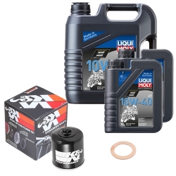 Wartungsset Ölwechsel, LIQUI MOLY Motorbike Öl 4Takt mineralisch