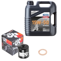 Wartungsset Ölwechsel, LIQUI MOLY Motorbike Öl 4Takt teilsytnth.