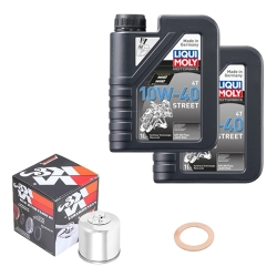 Wartungsset Ölwechsel, LIQUI MOLY Motorbike Öl 4Takt teilsytnth.