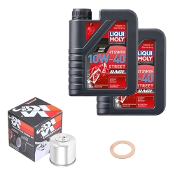 Wartungsset Ölwechsel, LIQUI MOLY Motorbike Öl 4Takt vollsytnth.