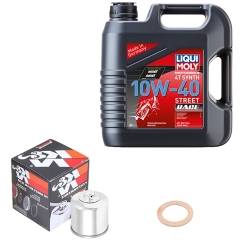 Wartungsset Ölwechsel, LIQUI MOLY Motorbike Öl 4Takt vollsytnth.