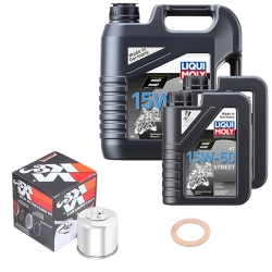 Wartungsset Ölwechsel, LIQUI MOLY Motorbike Öl 4Takt teilsytnth.
