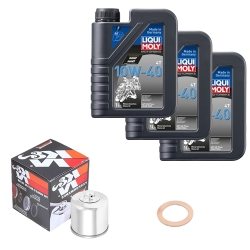 Wartungsset Ölwechsel, LIQUI MOLY Motorbike Öl 4Takt mineralisch