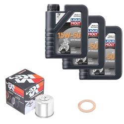 Wartungsset Ölwechsel, LIQUI MOLY Motorbike Öl 4Takt teilsytnth.