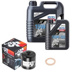 Wartungsset Ölwechsel, LIQUI MOLY Motorbike Öl 4Takt teilsytnth.