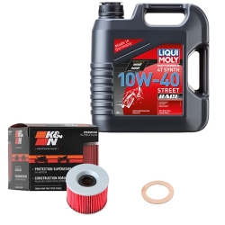 Wartungsset Ölwechsel, LIQUI MOLY Motorbike Öl 4Takt vollsytnth.