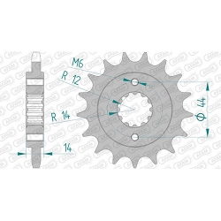 Ritzel silent (gummiert)