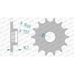Ritzel silent (gummiert)