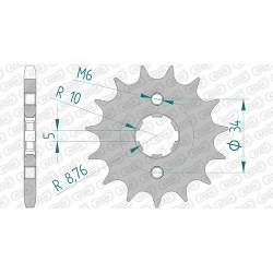 AFAM Kettensatz Stahl Online GTR 125 CBS Bj.2020
