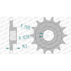 Ritzel silent (gummiert)