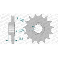 Ritzel silent (gummiert)