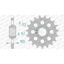 Ritzel silent (gummiert)